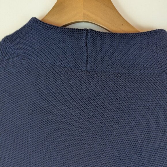 Kinross Navy Garter Stitch Sweater, Sz S - Picture 9 of 10